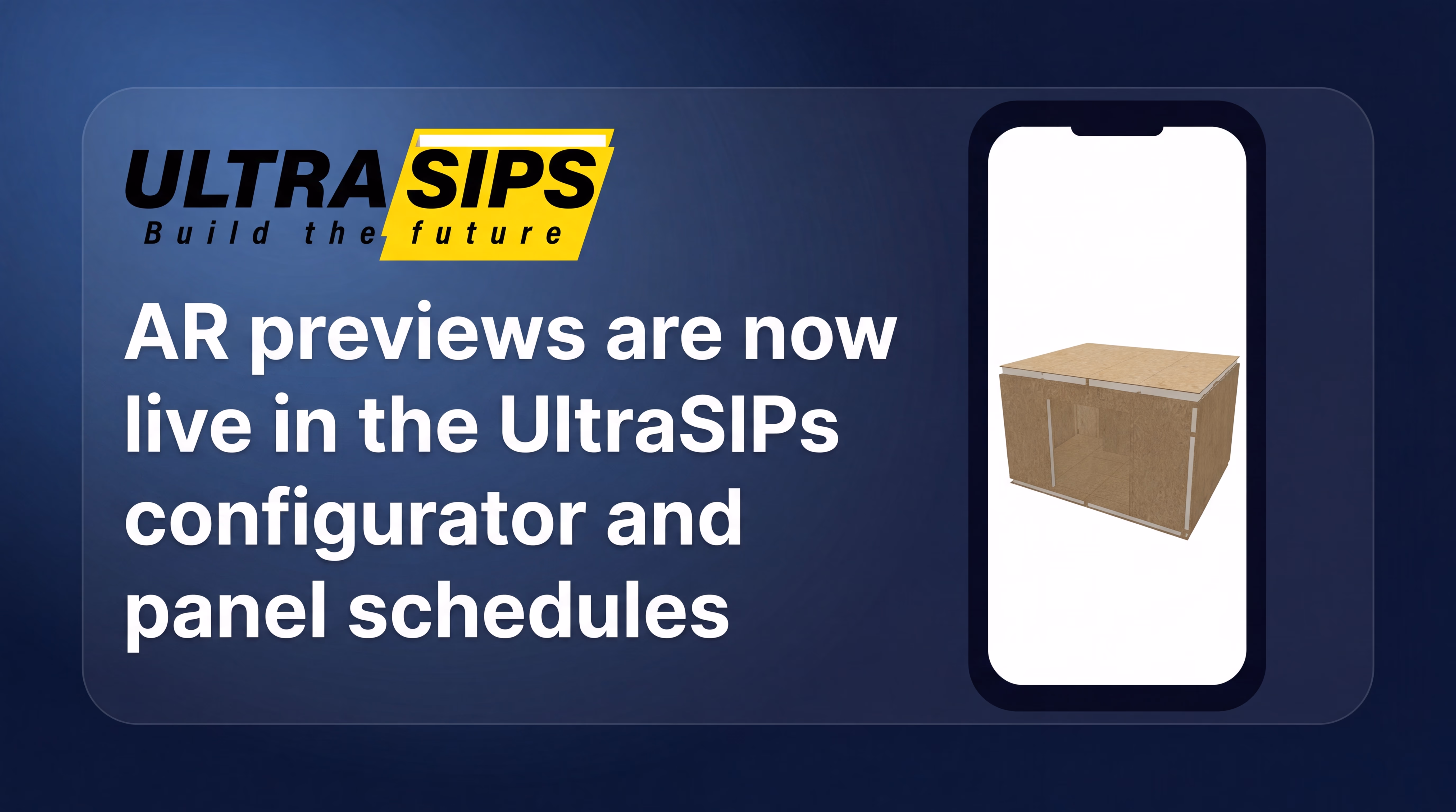 UltraSIPs AR previews on a mobile phone with a panel schedule model