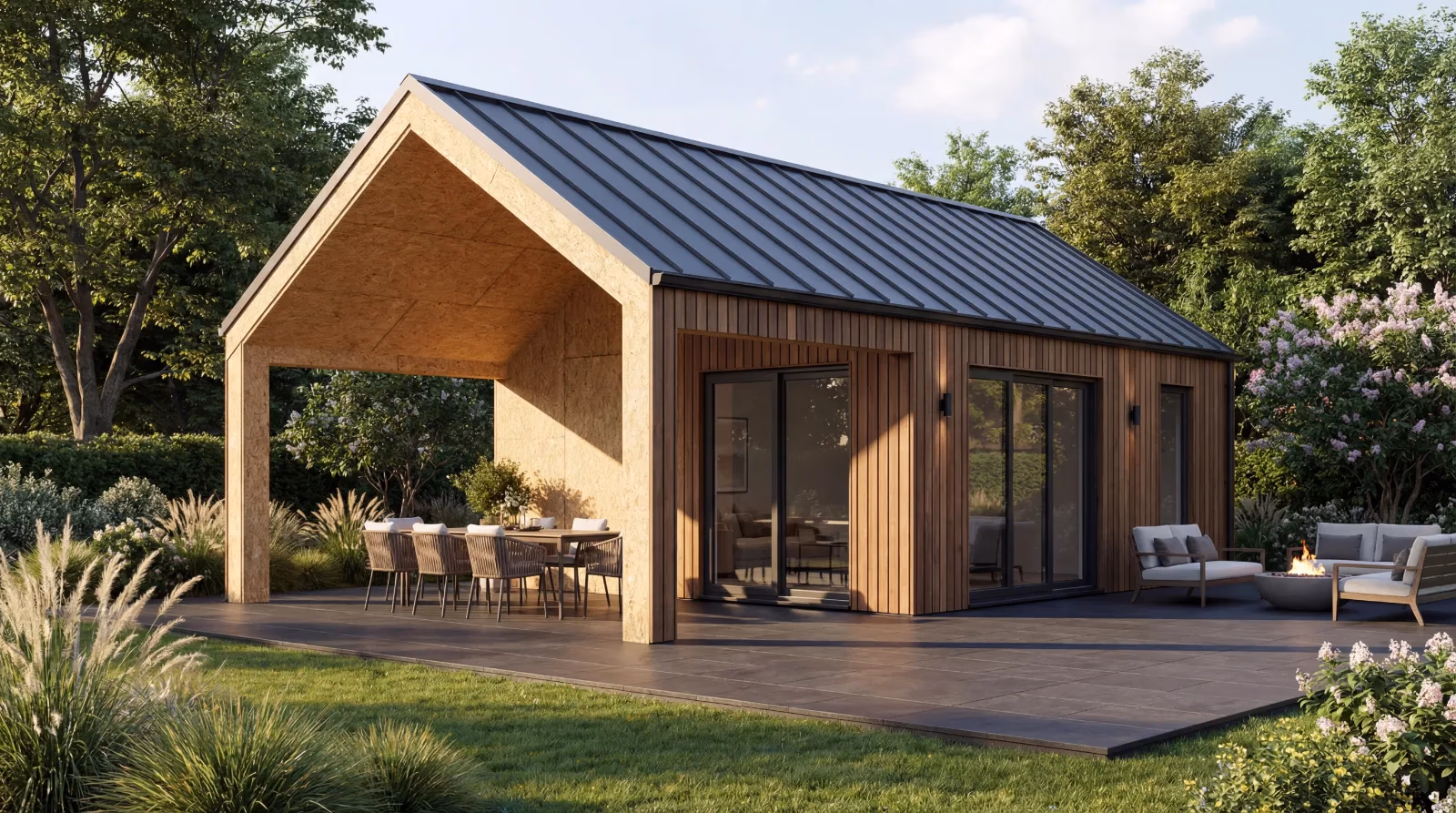 7m x 5m SIP Pavilion with Canopy - Image 3