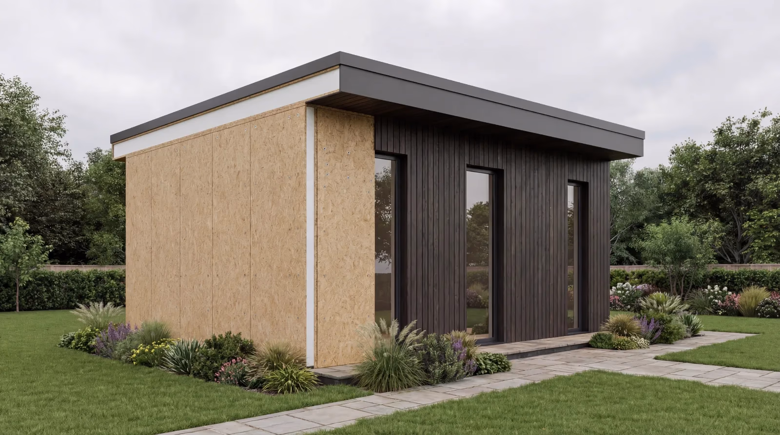5m x 4m SIP Garden Room with Flat Roof