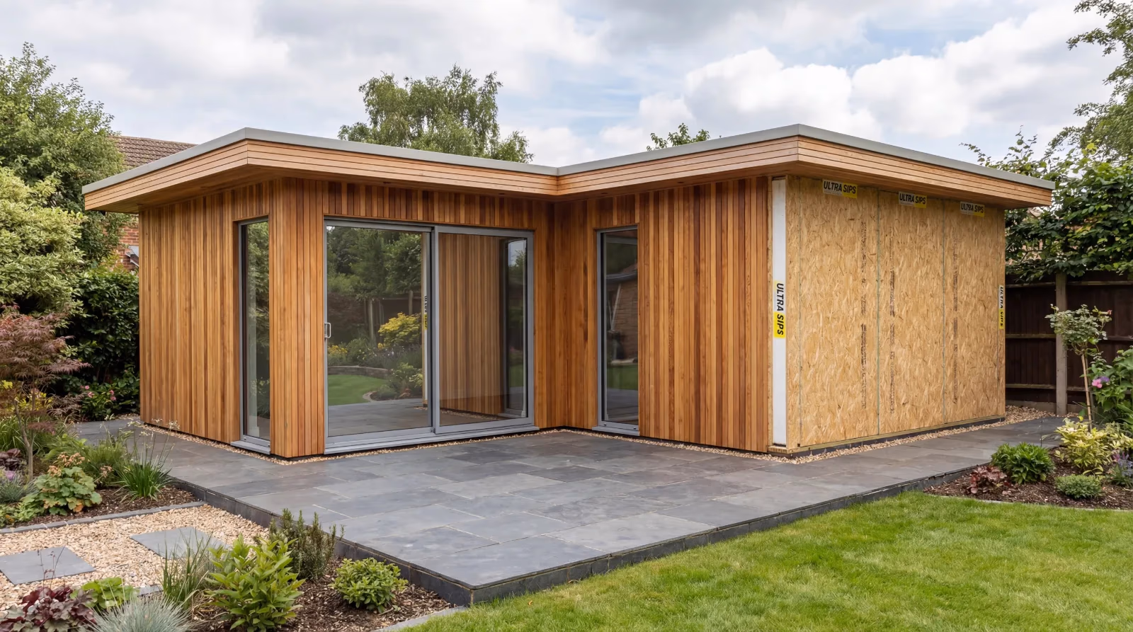 6m x 5m L-Shaped SIP Garden Room