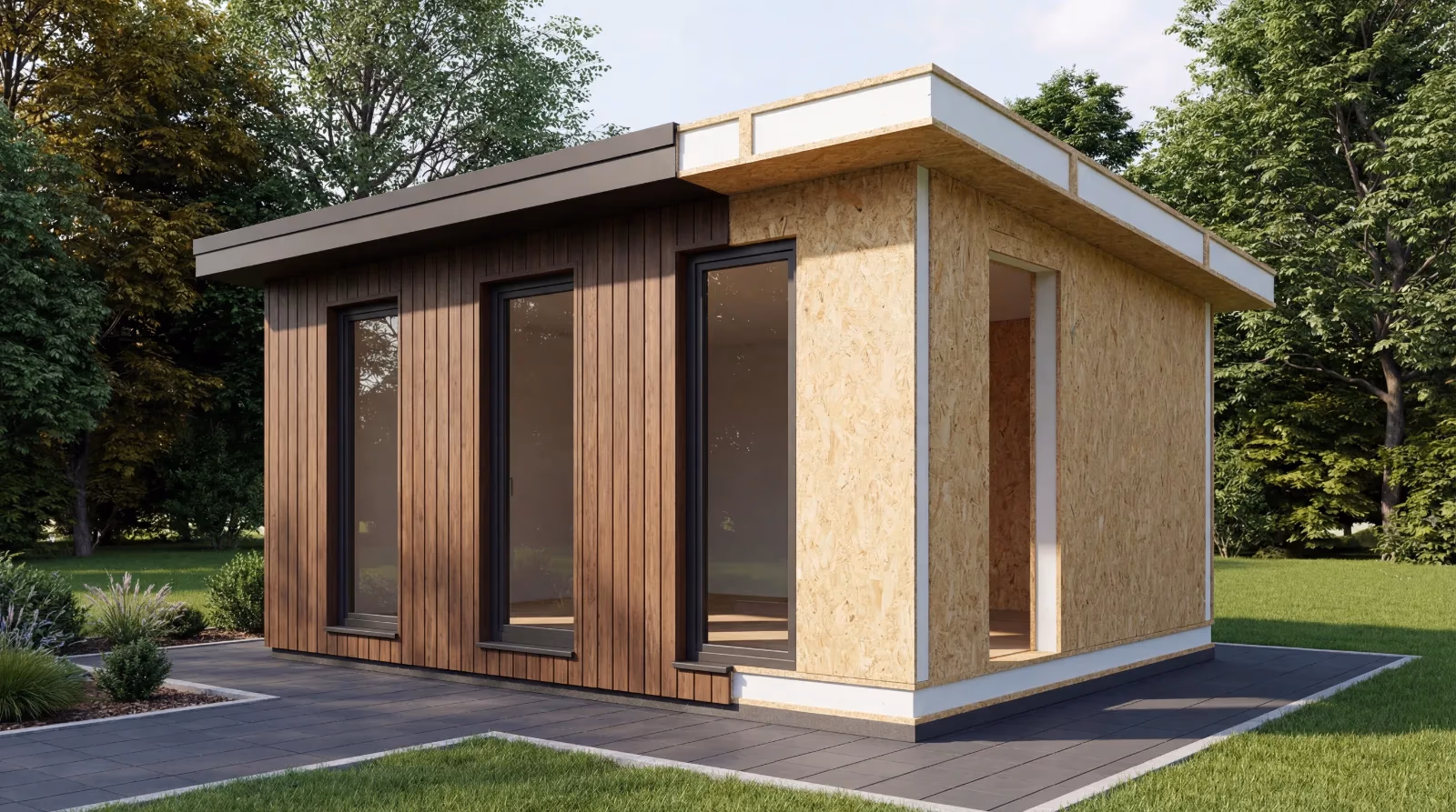 4m x 3m SIP Garden Room with Tall Windows