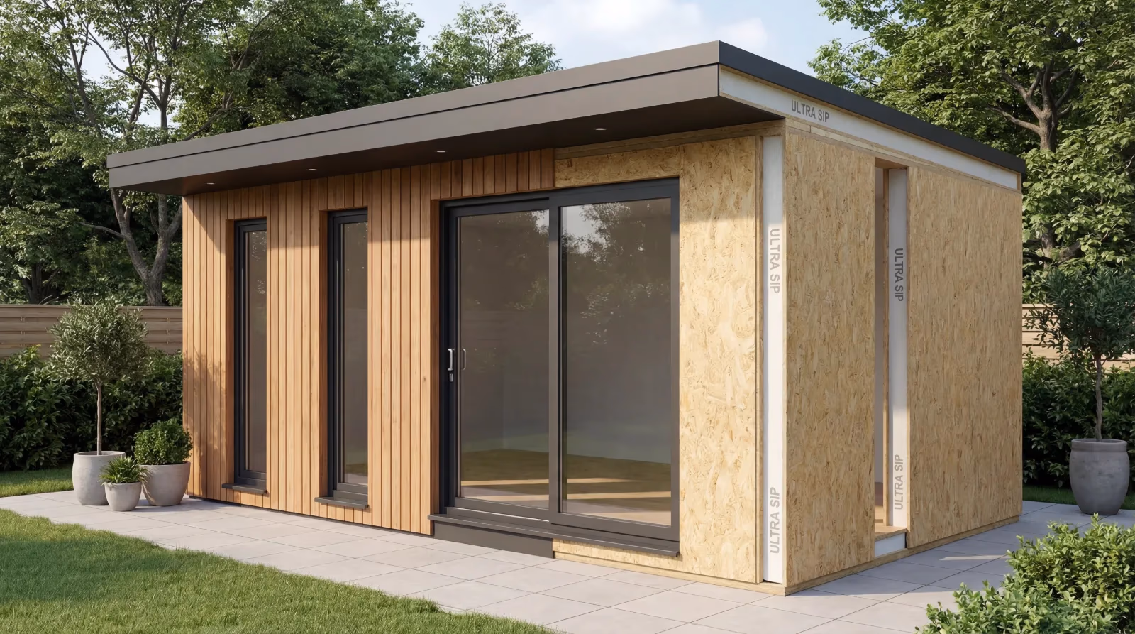 4m x 3m SIP Garden Room with Tall Windows - Image 2