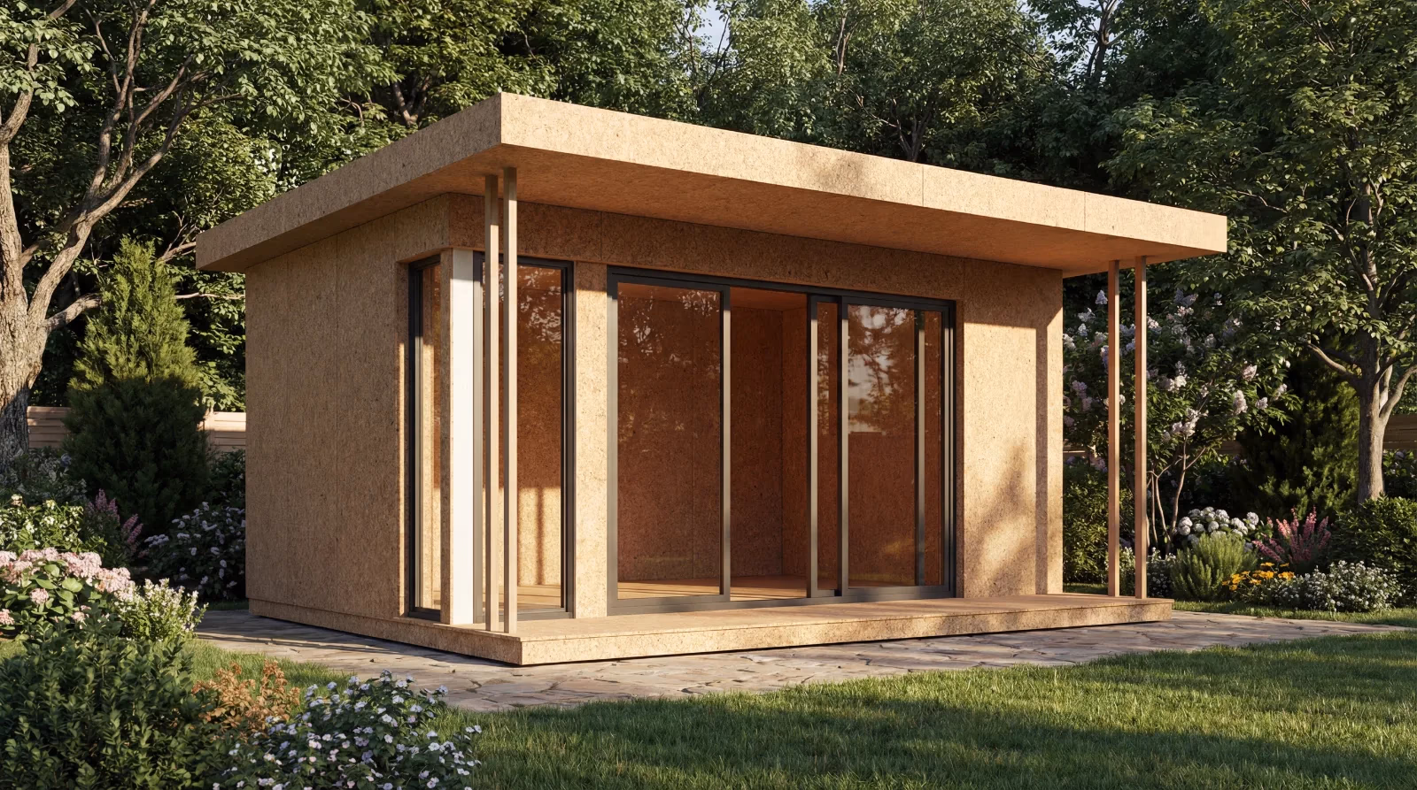 4m x 3m SIP Garden Room with Canopy and Tall Glazing Opening - Image 2