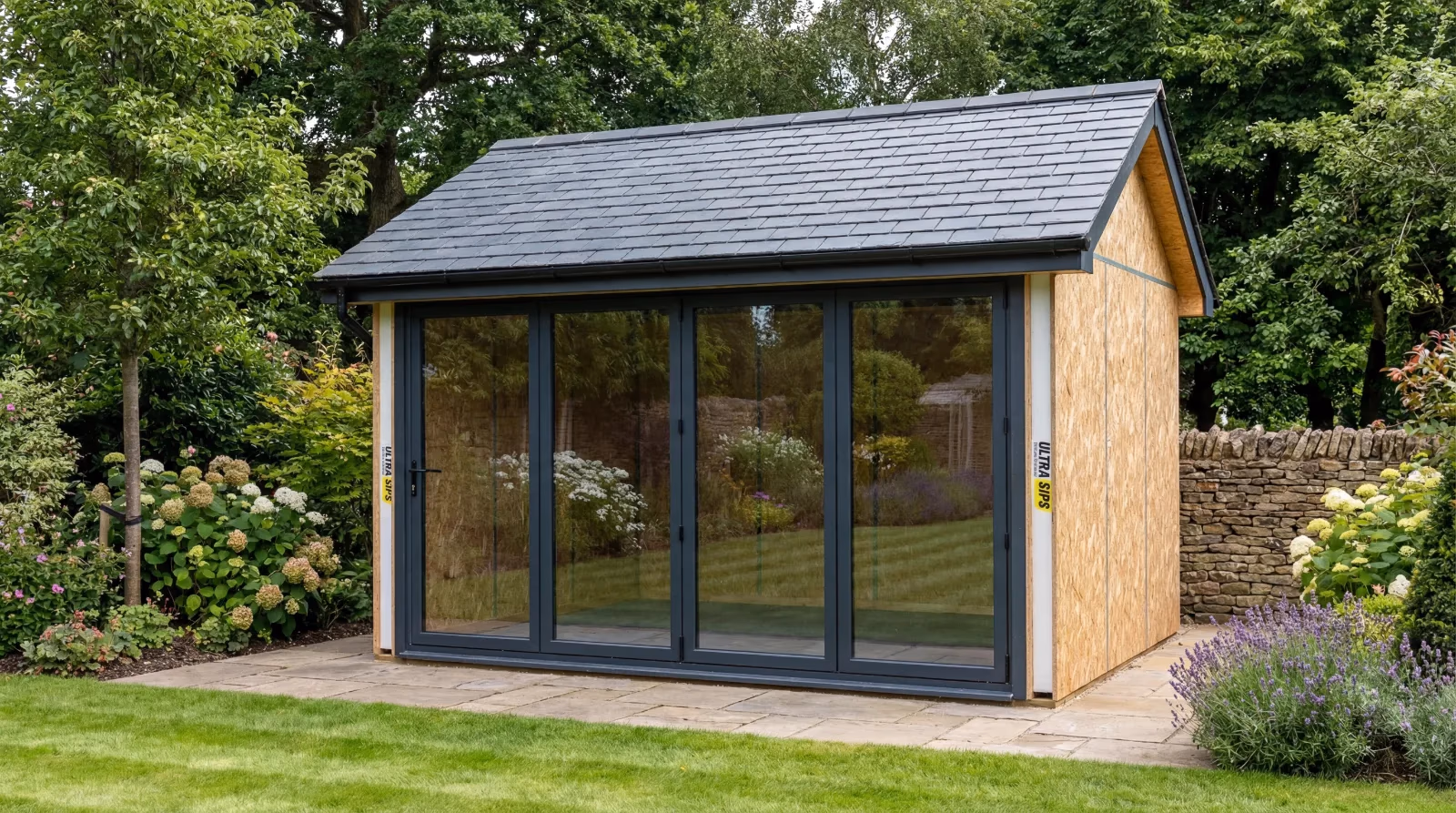 4m x 3m SIP Garden Room with Mid-Pitch Roof