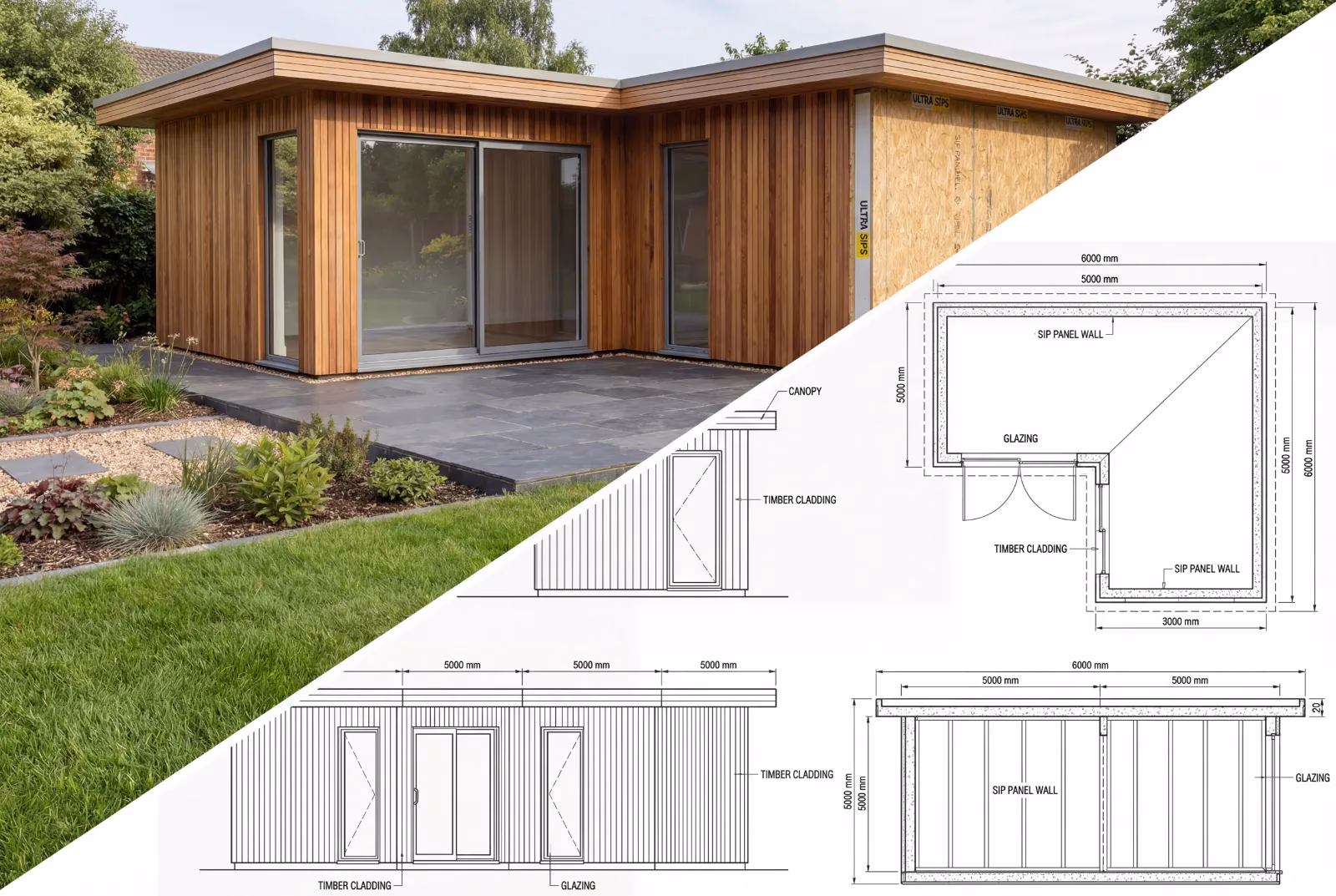 Garden Room Technical Drawing
