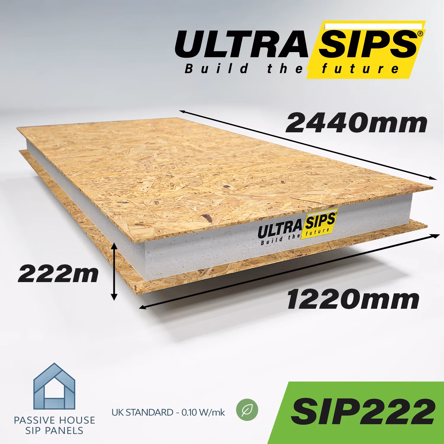 222mm SIP Panel with Celotex Core